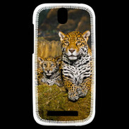 Coque HTC One SV Portrait de Léopard avec petit