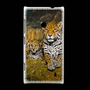 Coque Nokia Lumia 520 Portrait de Léopard avec petit