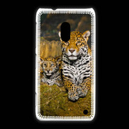Coque Nokia Lumia 620 Portrait de Léopard avec petit