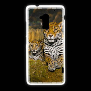 Coque HTC One Max Portrait de Léopard avec petit
