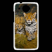Coque HTC Desire 601 Portrait de Léopard avec petit
