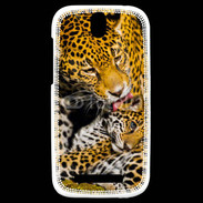 Coque HTC One SV Léopard avec son petit 15