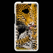 Coque HTC One Léopard avec son petit 15