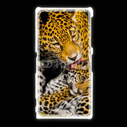 Coque Sony Xpéria Z1 Léopard avec son petit 15