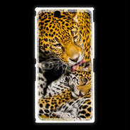 Coque Sony Xpéria Z Ultra Léopard avec son petit 15