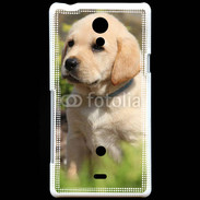 Coque Sony Xperia T Portrait de chiot Labrador 800