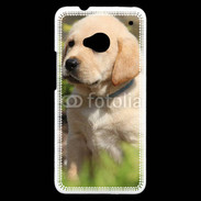 Coque HTC One Portrait de chiot Labrador 800