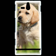 Coque Sony Xperia U Portrait de chiot Labrador 800