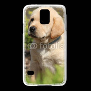 Coque Samsung Galaxy S5 Portrait de chiot Labrador 800