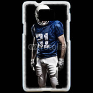 Coque Samsung Galaxy S2 Footballer américain en bleu et blanc 50