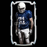 Coque Blackberry 8520 Footballer américain en bleu et blanc 50