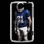 Coque HTC Wildfire G8 Footballer américain en bleu et blanc 50