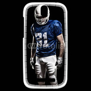 Coque HTC One SV Footballer américain en bleu et blanc 50