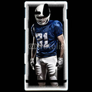 Coque Sony Xperia U Footballer américain en bleu et blanc 50