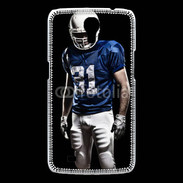 Coque Samsung Galaxy Mega Footballer américain en bleu et blanc 50