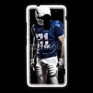 Coque HTC One Max Footballer américain en bleu et blanc 50