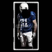 Coque Nokia Lumia 830 Footballer américain en bleu et blanc 50