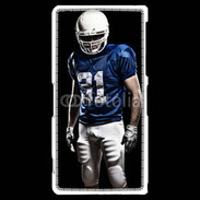 Coque Sony Xperia Z2 Footballer américain en bleu et blanc 50