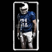 Coque Sony Xperia Z1 Compact Footballer américain en bleu et blanc 50