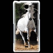 Coque Sony Xperia T Cheval blanc 110