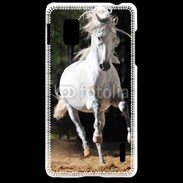 Coque LG Optimus G Cheval blanc 110