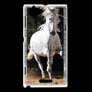 Coque Sony Xperia L Cheval blanc 110
