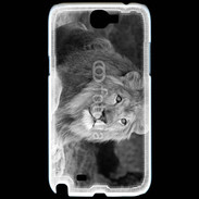 Coque Samsung Galaxy Note 2 Lion en noir et blanc 800