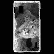 Coque LG Optimus G Lion en noir et blanc 800