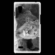 Coque LG Optimus L9 Lion en noir et blanc 800