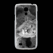 Coque Samsung Galaxy S4mini Lion en noir et blanc 800
