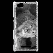 Coque Sony Xperia M Lion en noir et blanc 800