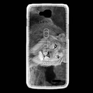 Coque LG L90 Lion en noir et blanc 800