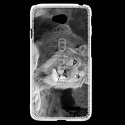 Coque LG L70 Lion en noir et blanc 800