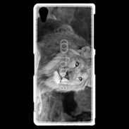 Coque Sony Xperia Z2 Lion en noir et blanc 800