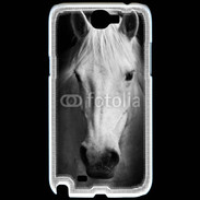 Coque Samsung Galaxy Note 2 Portrait de cheval en noir et blanc 900