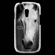 Coque Samsung Galaxy S3 Mini Portrait de cheval en noir et blanc 900