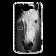 Coque HTC Wildfire G8 Portrait de cheval en noir et blanc 900