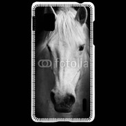 Coque LG Optimus G Portrait de cheval en noir et blanc 900