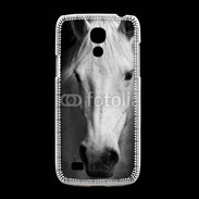 Coque Samsung Galaxy S4mini Portrait de cheval en noir et blanc 900