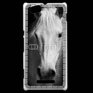 Coque Sony Xperia M Portrait de cheval en noir et blanc 900