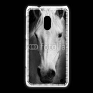 Coque Nokia Lumia 620 Portrait de cheval en noir et blanc 900