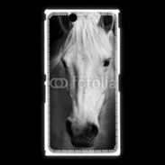 Coque Sony Xpéria Z Ultra Portrait de cheval en noir et blanc 900