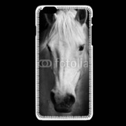 Coque iPhone 6Plus / 6Splus Portrait de cheval en noir et blanc 900