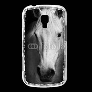 Coque Samsung Galaxy Trend Portrait de cheval en noir et blanc 900