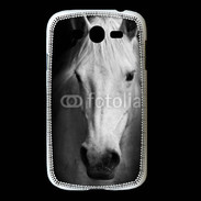 Coque Samsung Galaxy Grand Portrait de cheval en noir et blanc 900