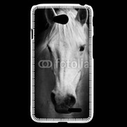 Coque LG L70 Portrait de cheval en noir et blanc 900