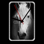 Grande pendule murale Portrait de cheval en noir et blanc 900