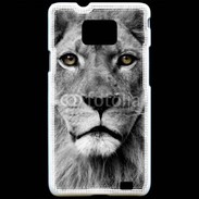 Coque Samsung Galaxy S2 Lion les yeux dans les yeux