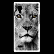 Coque LG Optimus L9 Lion les yeux dans les yeux