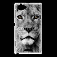 Coque Sony Xperia L Lion les yeux dans les yeux